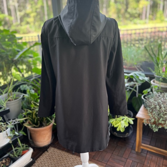 Calvin Klein Windbreaker Soft Shell Hoodie Jacket Mock Neck Full Zip Small EUC - Picture 8 of 8